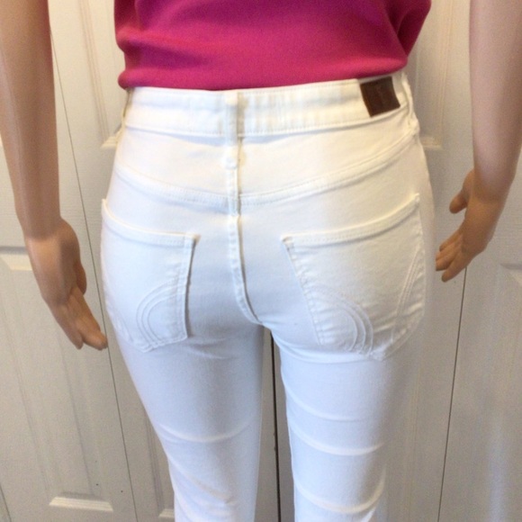 Hollister Juniors High Rise Super Skinny Stretch White Denim Jeans Size 9R - Picture 5 of 10